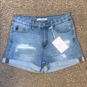 Kancan Distressed Shorts With Cuffed bottom